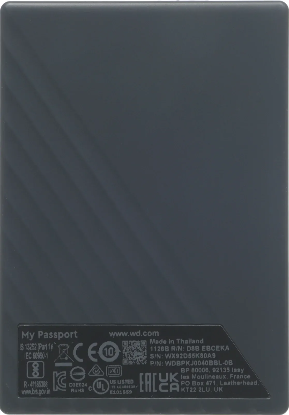 Жесткий диск WD USB3.2 Gen1 4TB WDBPKJ0040BBL-WESN My Passport 2.5 голубой - фото 5