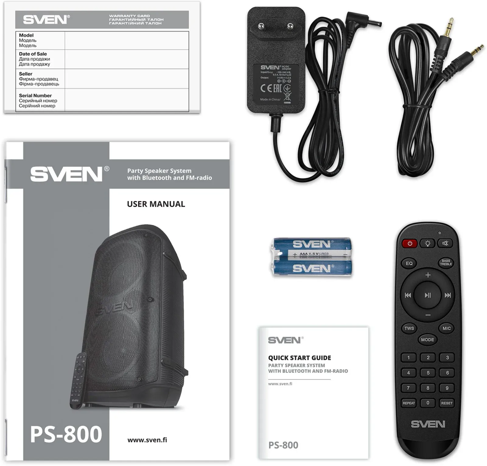 Колонка порт. Sven PS-800 черный 100W 2.0 BT 10м 4400mAh SV-021511 - фото 2