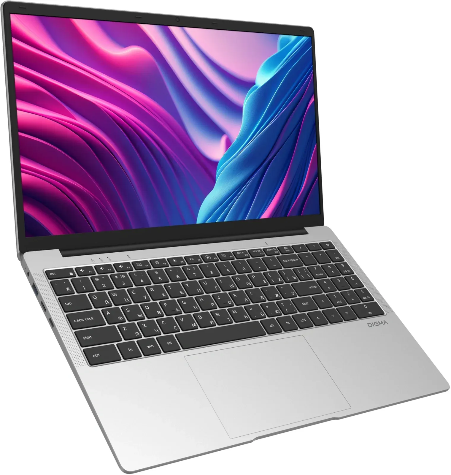 Ноутбук Digma EVE C5801 Celeron N4020 8Gb SSD256Gb Intel UHD Graphics 600 15.6 IPS FHD 1920x1080 Windows 11 Pro silver WiFi BT Cam 5000mAh DN15CN-8CXW03 - фото 8