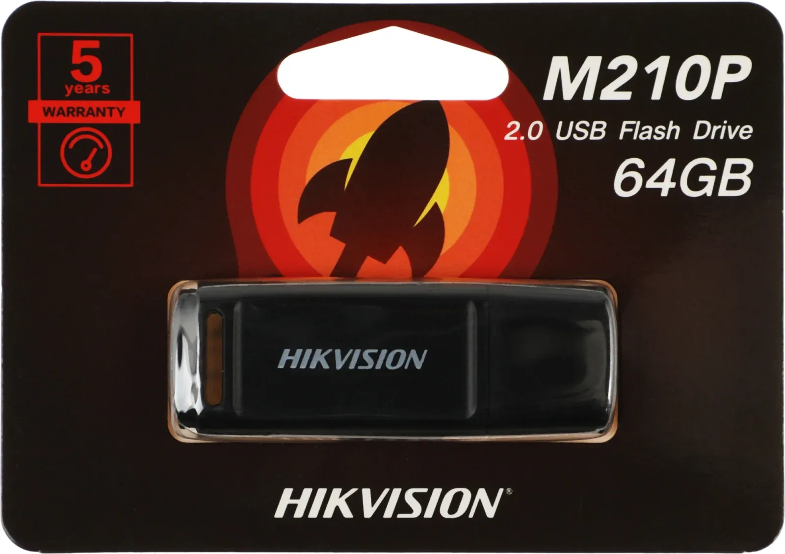 Флеш Диск Hikvision 64GB M210P Hiksemi HS-USB-M210P/64G USB2.0 черный, 64 ГБ - фото 3