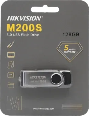Флеш Диск Hikvision 128GB M200S Hiksemi HS-USB-M200S/128G/U3 USB3.0 серебристый/черный, 128 ГБ - фото 6