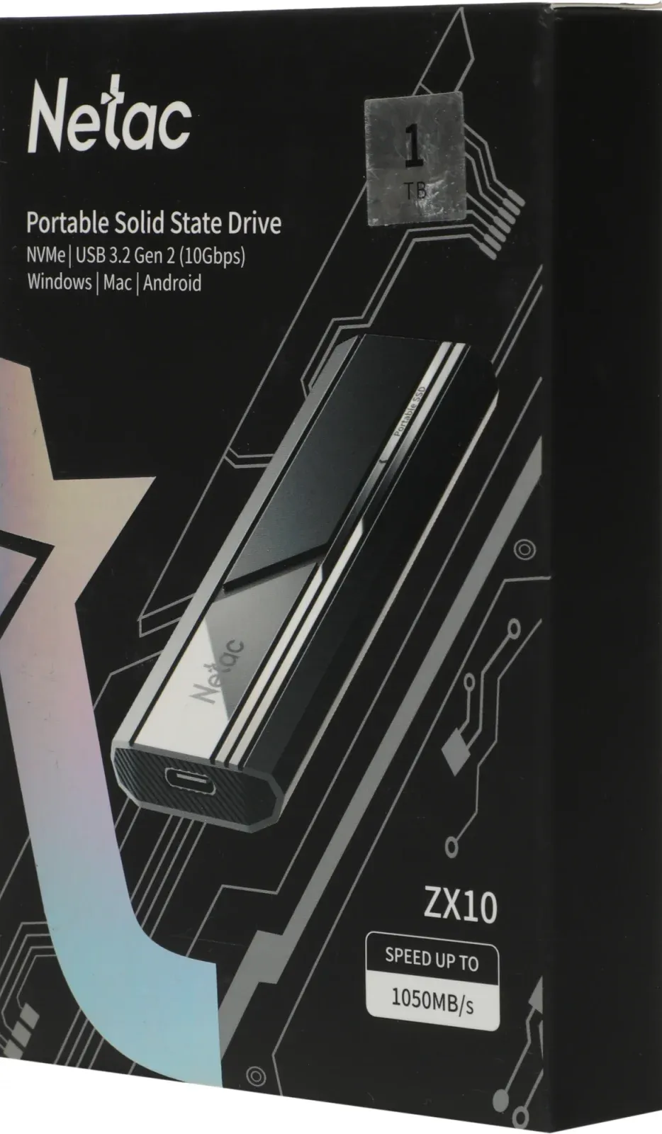 Накопитель SSD Netac USB-C 1TB NT01ZX10-001T-32BK ZX10 черный - фото 6