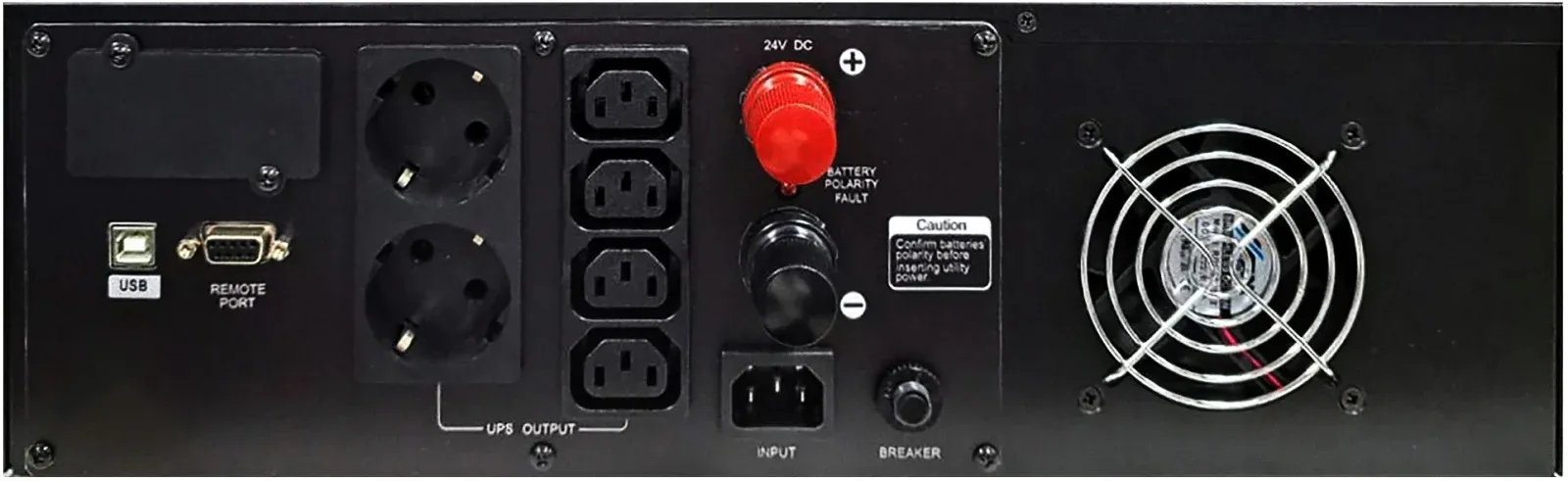 Источник бесперебойного питания Powercom Infinity INF-1500AP RM 3U 1050Вт 1500ВА черный без батареи - фото 3