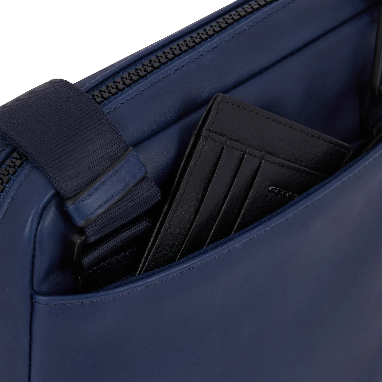 Сумка Piquadro Wollem CA1816W129/BLU 11 синяя полиэстер/натур.кожа - фото 2