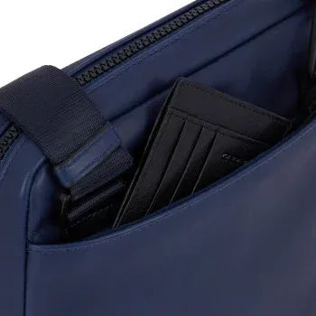 Сумка Piquadro Wollem CA1816W129/BLU 11 синяя полиэстер/натур.кожа - фото 6