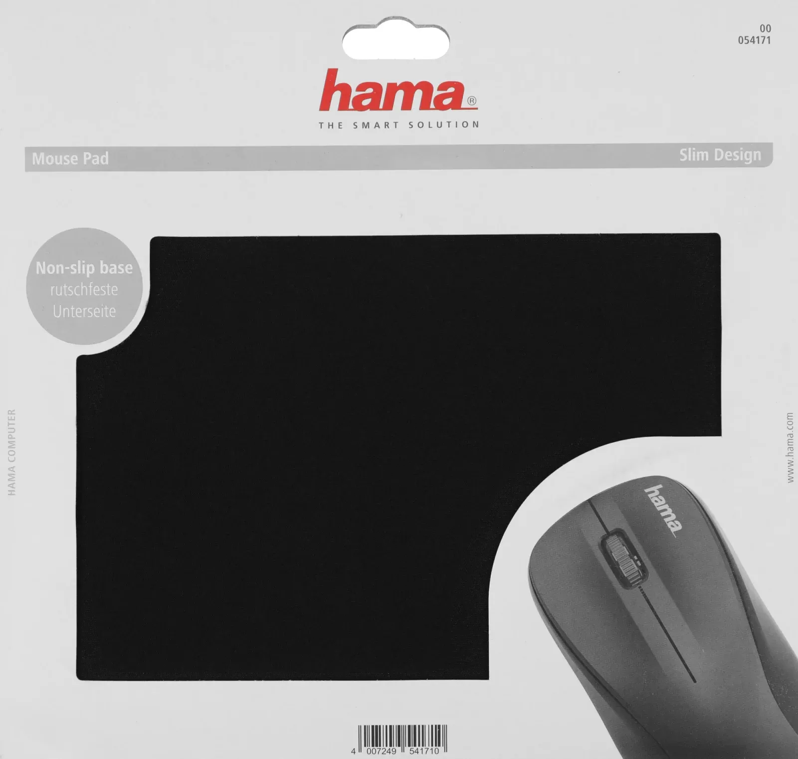 Коврик для мыши Hama H-54171 Мини черный 223x183x3мм 00054171, Small - фото 5