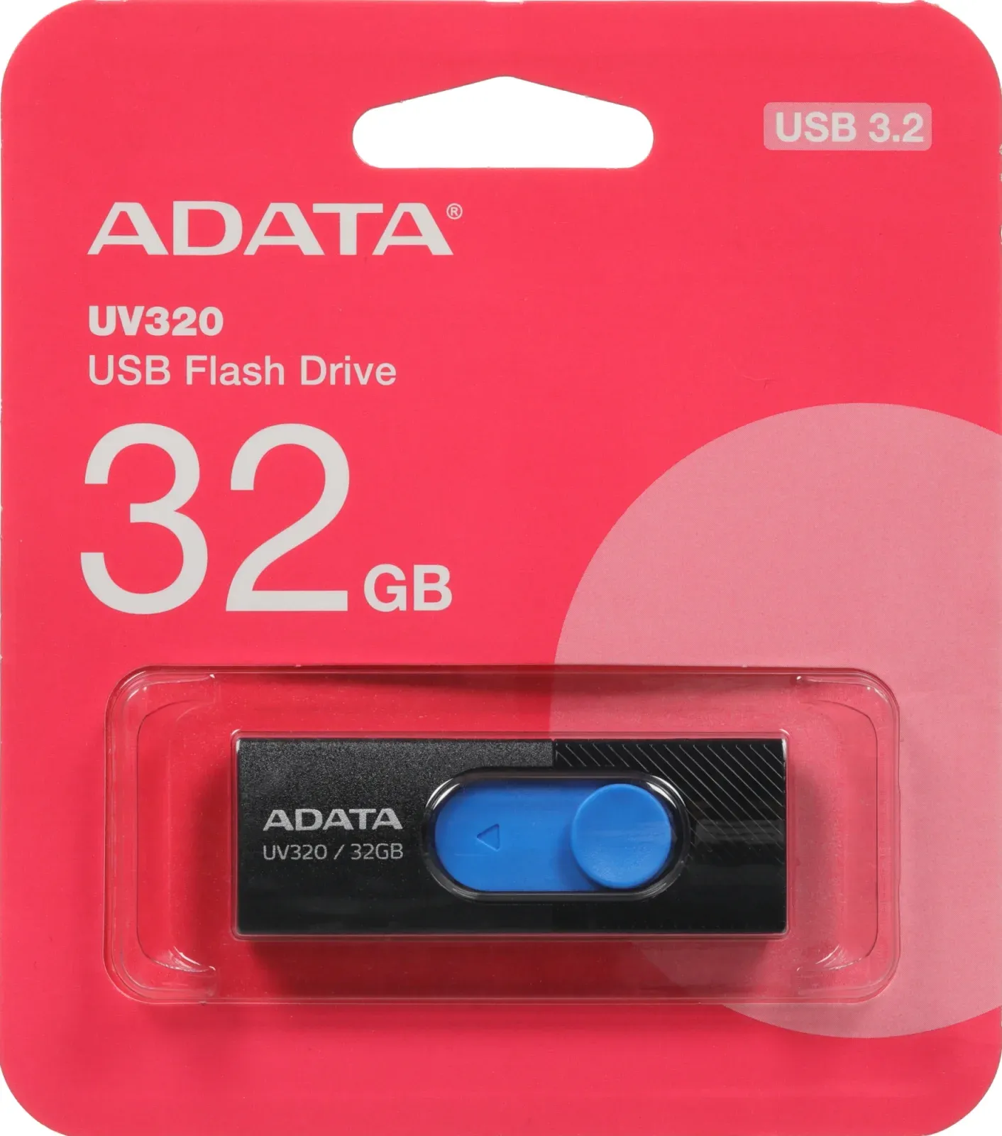 Флеш Диск A-Data 32Gb UV320 AUV320-32G-RBKBL USB3.2 черный, 32 ГБ - фото 4