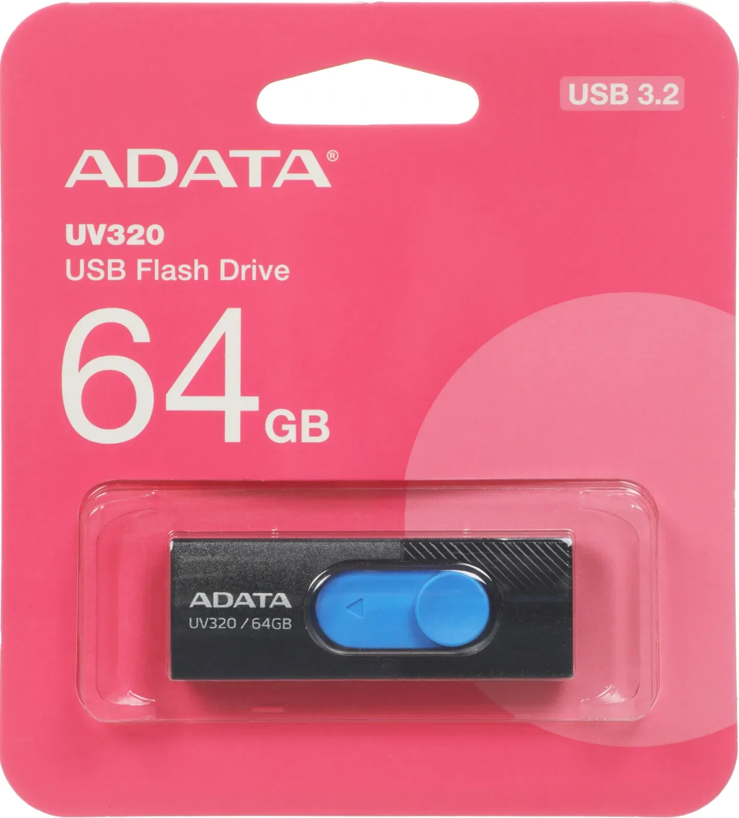 Флеш Диск A-Data 64Gb UV320 AUV320-64G-RBKBL USB3.2 черный, 64 ГБ - фото 4