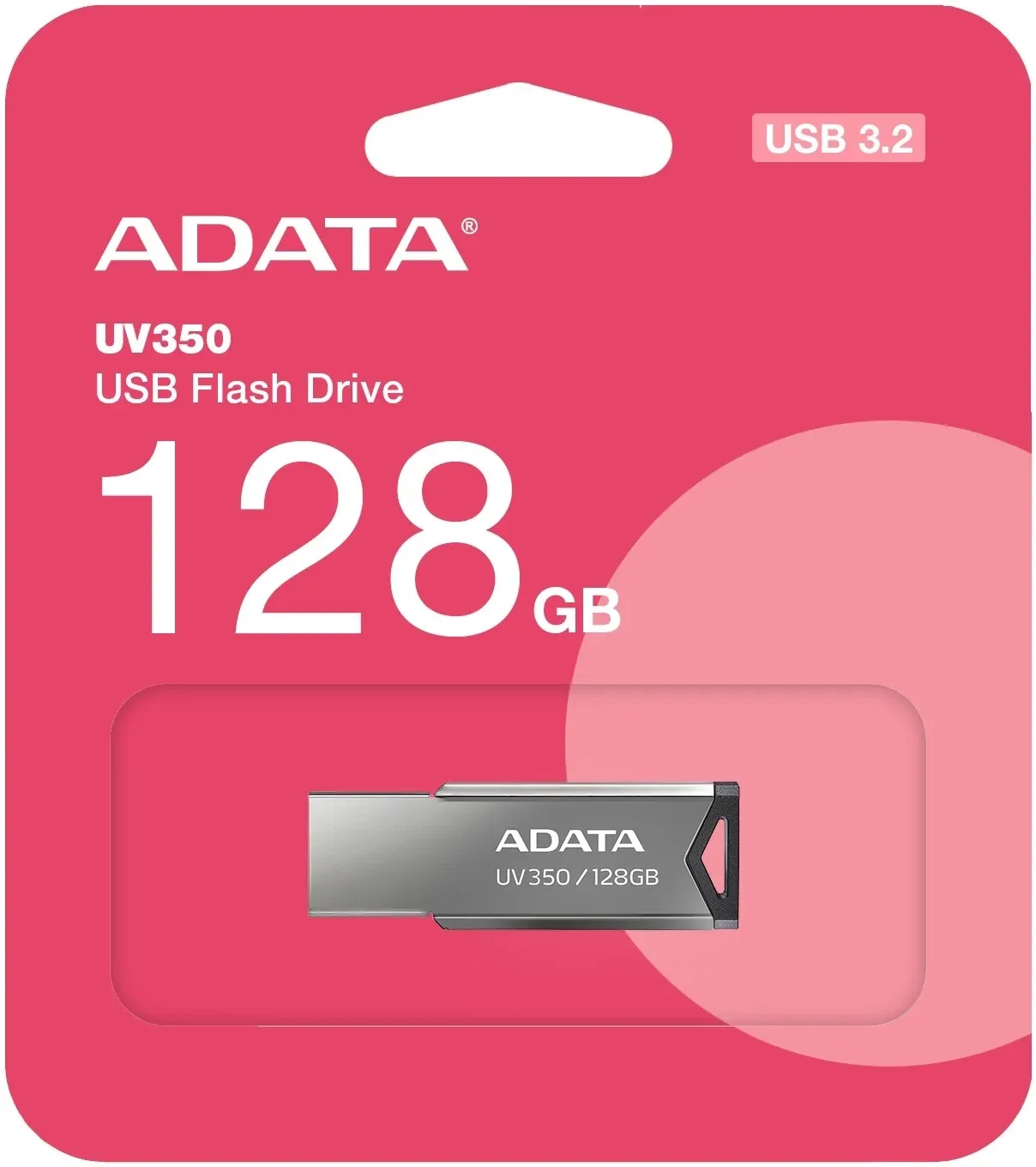 Флеш Диск A-Data 128Gb UV350 AUV350-128G-RBK USB3.0 серебристый, 128 ГБ - фото 3