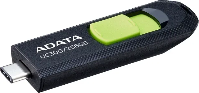 Флеш Диск A-Data 256Gb Type-C UC300 ACHO-UC300-256G-RBK/GN USB3.2 черный/зеленый, 256 ГБ - фото 2