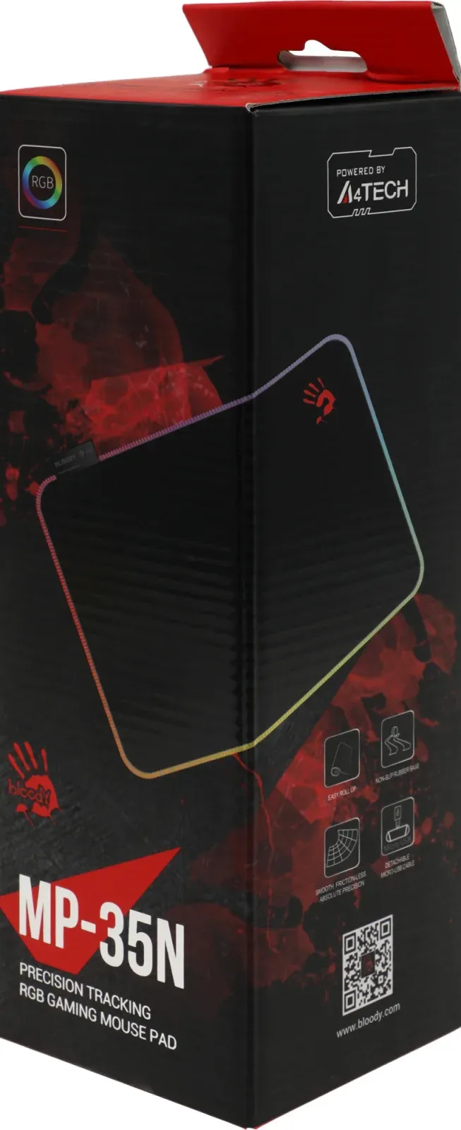 Коврик для мыши A4Tech Bloody MP-35N Средний черный 350x250x4мм - фото 8