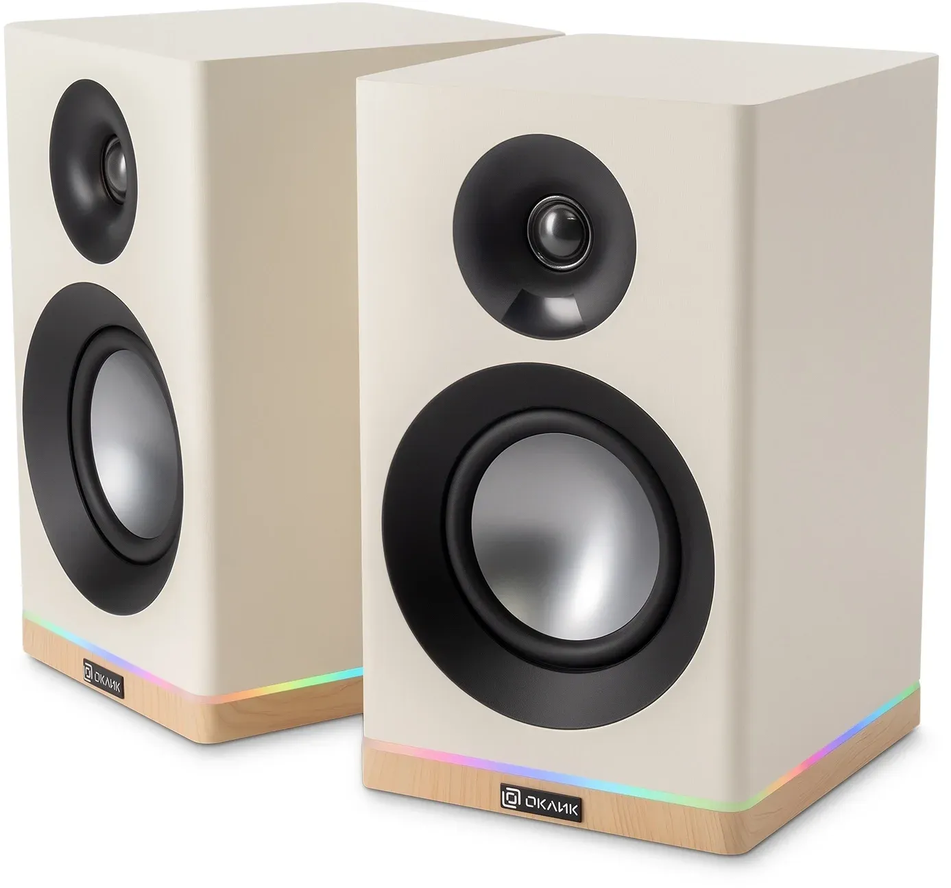 Колонки Оклик OK-605A 2.0 белый 60Вт BT - фото 8