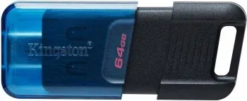 Флеш Диск Kingston 64Gb DataTraveler 80 M Type-C DT80M/64GB USB3.2 черный, 64 ГБ - фото 5