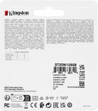 Флеш Диск Kingston 128Gb DataTraveler Exodia Onyx DTXON/128GB USB3.2 черный, 128 ГБ - фото 8