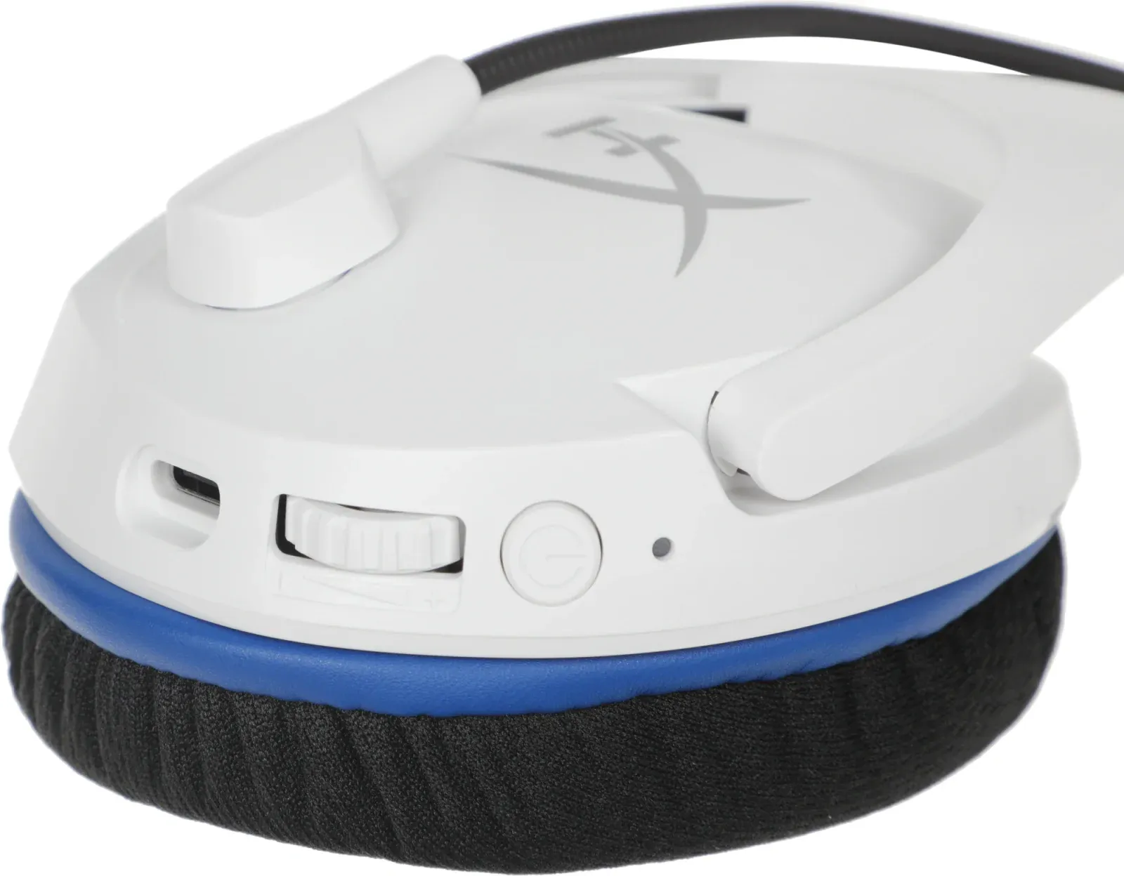 Наушники с микрофоном HyperX Stinger Core Wireless PS5 CS002-WA белый/голубой мониторные Radio оголовье 4P5J1AA - фото 7
