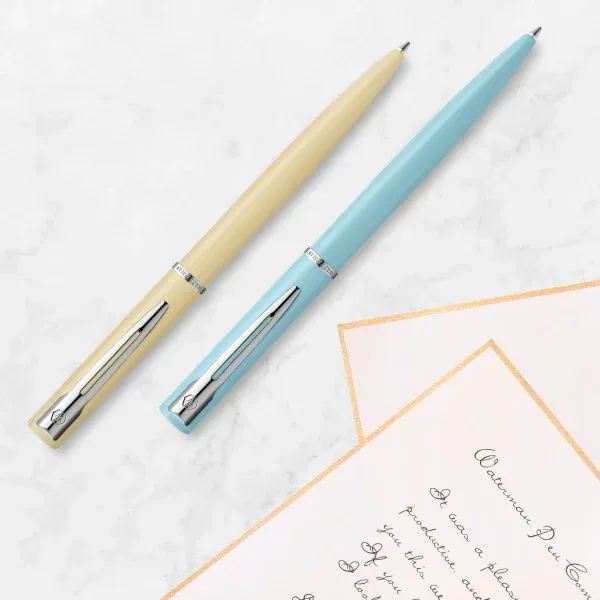 Ручка шариков. Waterman Graduate Allure Pastel Colors 2105224 Baby Blue Lacquer M син. черн. подар.кор. - фото 3