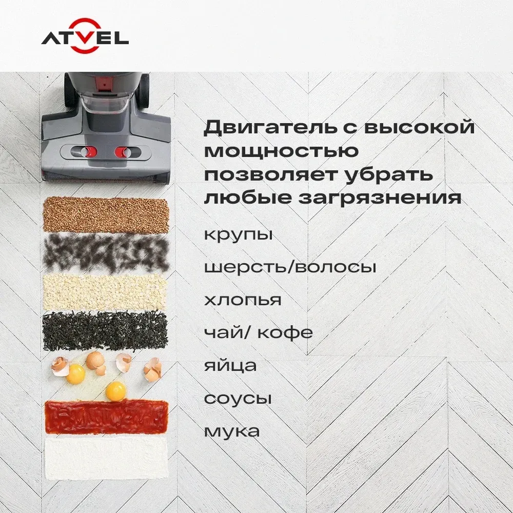 Пылесос моющий Atvel F16 Ultimate 175Вт серый/черный - фото 7