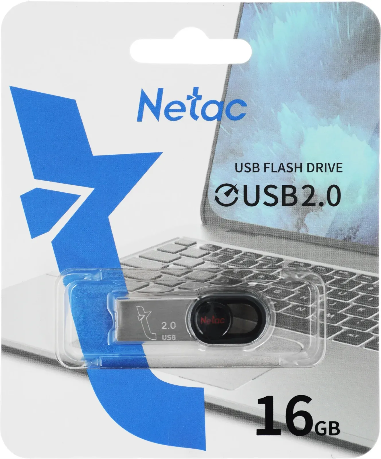 Флеш Диск Netac 16Gb UM2 NT03UM2N-016G-20BK USB2.0 серебристый/черный, 16 ГБ - фото 6