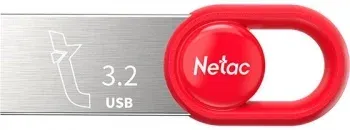 Флеш Диск Netac 64Gb UM2 NT03UM2N-064G-32RE USB3.2 серебристый/красный, 64 ГБ - фото 7