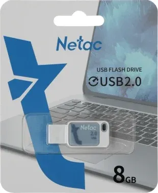 Флеш Диск Netac 8Gb UA31 NT03UA31N-008G-20BL USB2.0 синий, 8 ГБ - фото 7