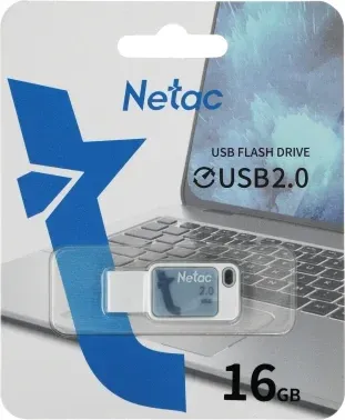 Флеш Диск Netac 16Gb UA31 NT03UA31N-016G-20BL USB2.0 синий, 16 ГБ - фото 5