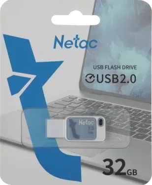 Флеш Диск Netac 32Gb UA31 NT03UA31N-032G-20BL USB2.0 синий, 32 ГБ - фото 5