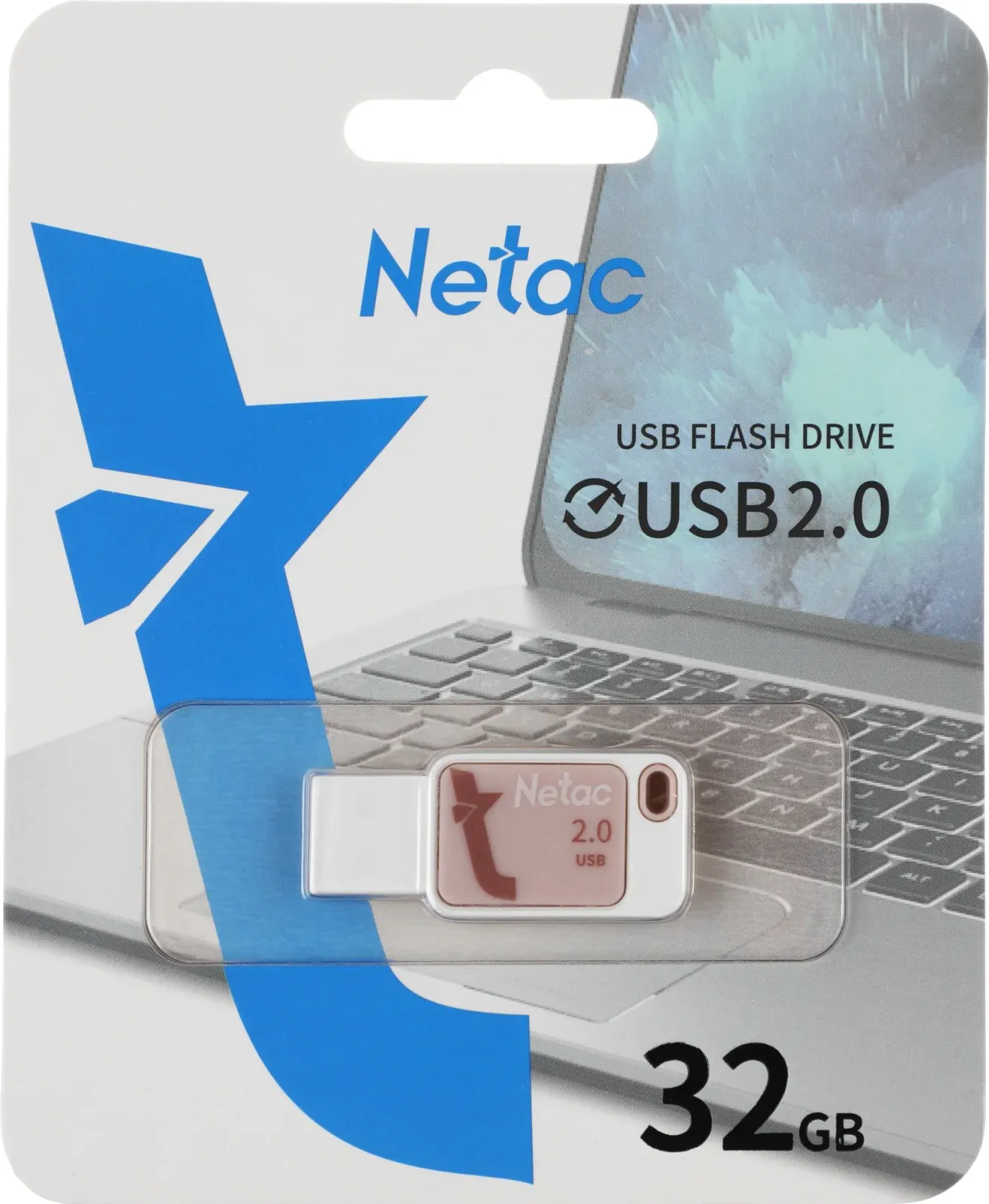 Флеш Диск Netac 32Gb UA31 NT03UA31N-032G-20PK USB2.0 розовый, 32 ГБ - фото 2