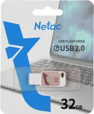 Флеш Диск Netac 32Gb UA31 NT03UA31N-032G-20PK USB2.0 розовый, 32 ГБ - фото 5
