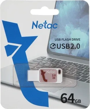 Флеш Диск Netac 64Gb UA31 NT03UA31N-064G-20PK USB2.0 розовый, 64 ГБ - фото 6