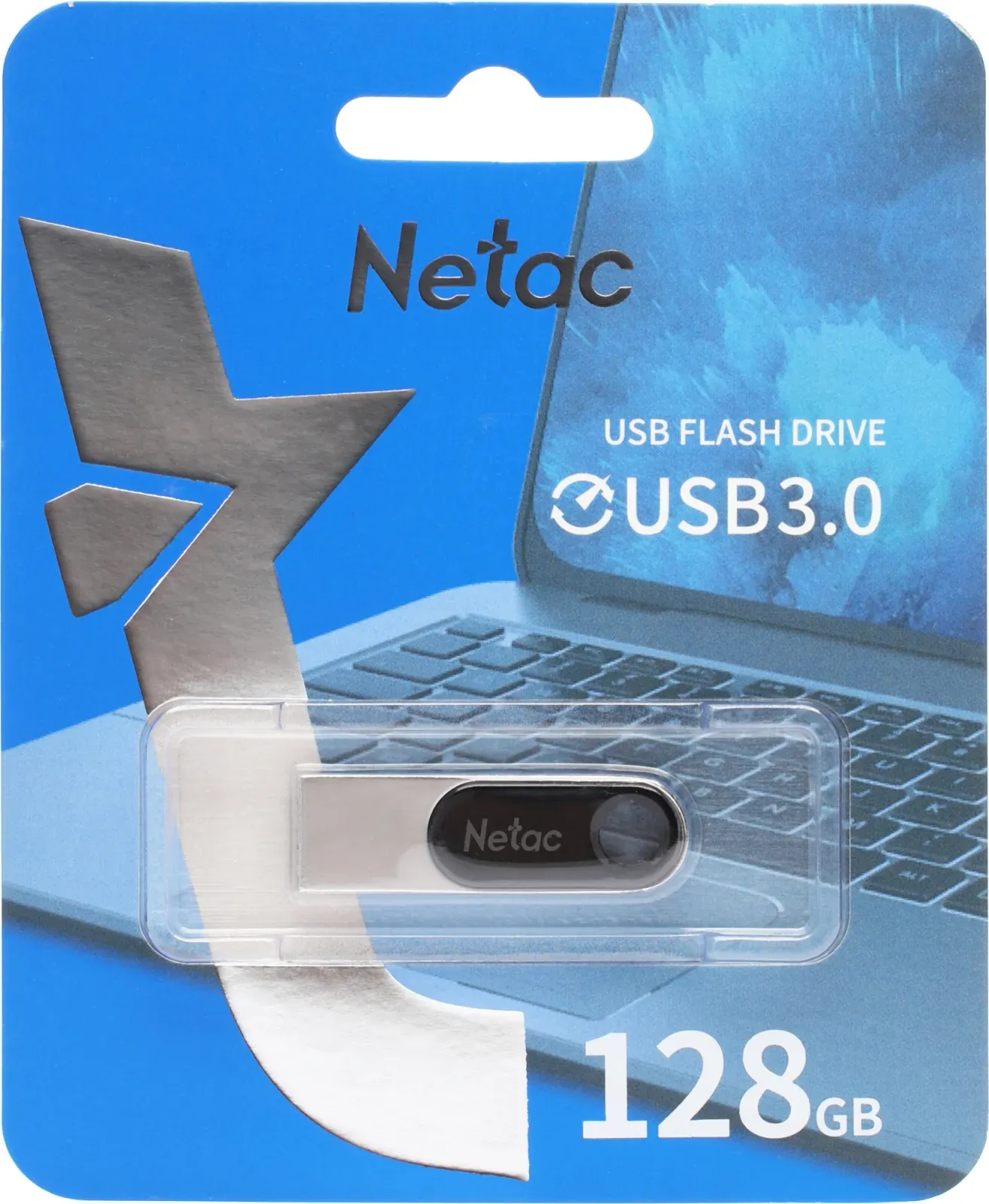Флеш Диск Netac 128Gb U278 NT03U278N-128G-30PN USB3.0 серебристый/черный, 128 ГБ - фото 6