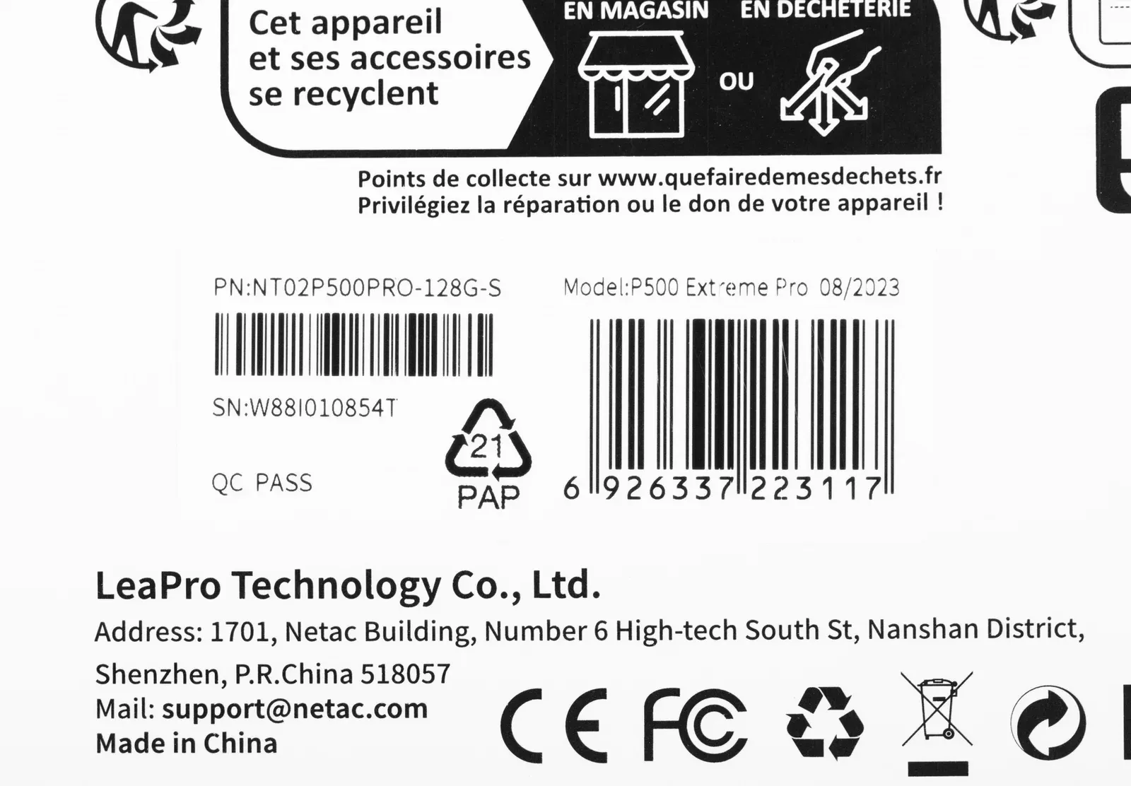 Флеш карта microSDXC 128GB Netac NT02P500PRO-128G-S P500 Extreme Pro A1 w/o adapter - фото 5
