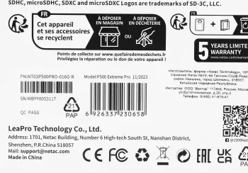 Флеш карта microSDHC 16GB Netac NT02P500PRO-016G-R P500 Extreme Pro V10 A1 + adapter - фото 8