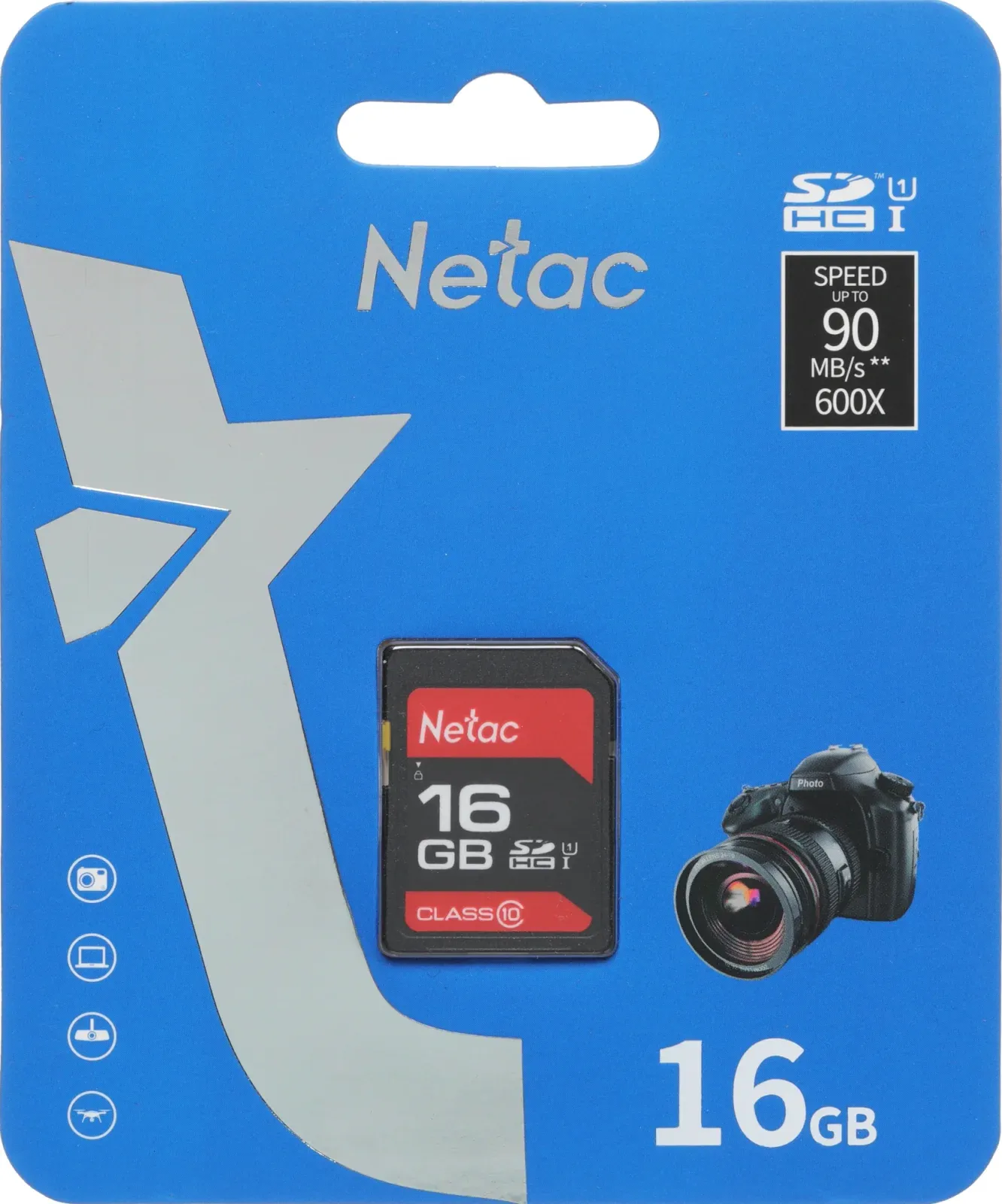Флеш карта SDHC 16GB Netac NT02P600STN-016G-R P600 w/o adapter - фото 3