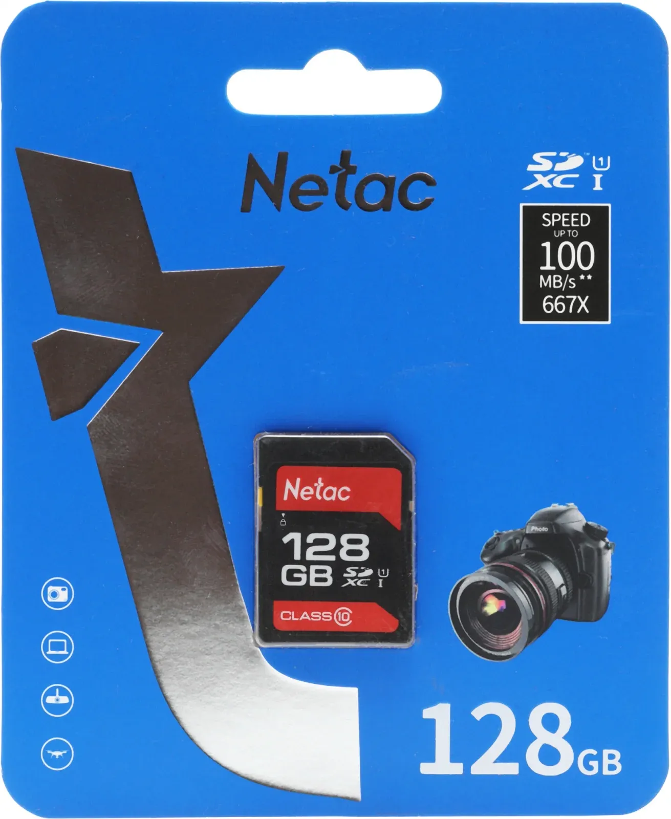Флеш карта SDXC 128GB Netac NT02P600STN-128G-R P600 w/o adapter - фото 6