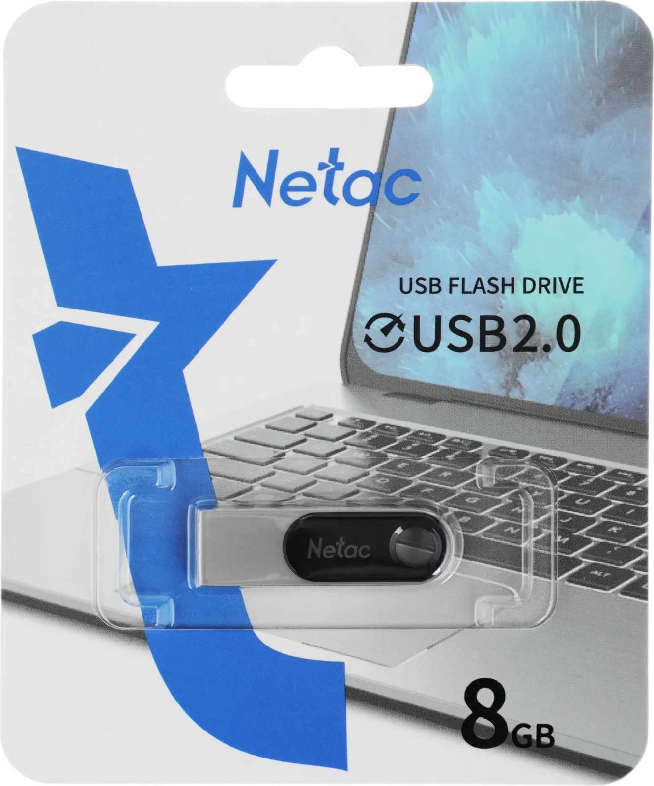 Флеш Диск Netac 8Gb U278 NT03U278N-008G-20PN USB2.0 серебристый/черный, 8 ГБ - фото 6