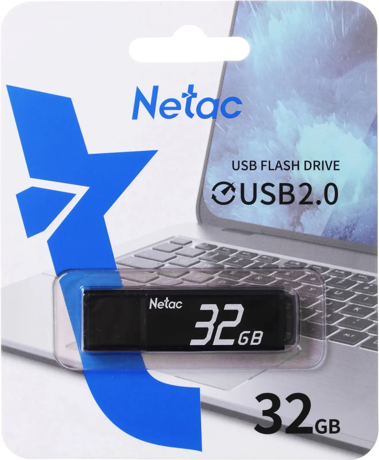 Флеш Диск Netac 32Gb U351 NT03U351N-032G-20BK USB2.0 серый, 32 ГБ - фото 2