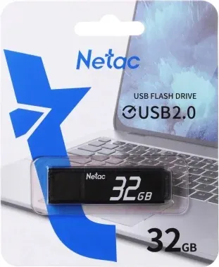 Флеш Диск Netac 32Gb U351 NT03U351N-032G-20BK USB2.0 серый, 32 ГБ - фото 6
