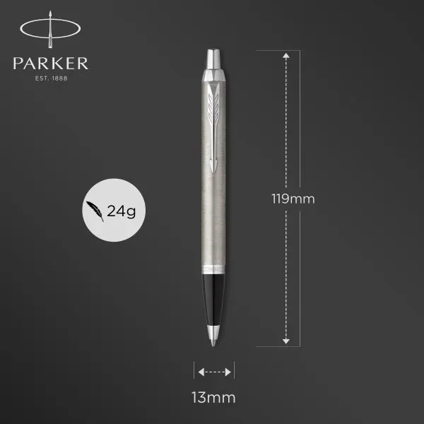 Набор ручек Parker IM Core FK221 2183058 Stainless Steel CT M сталь нержавеющая подар.кор. ручка перьевая ручка шариковая - фото 3