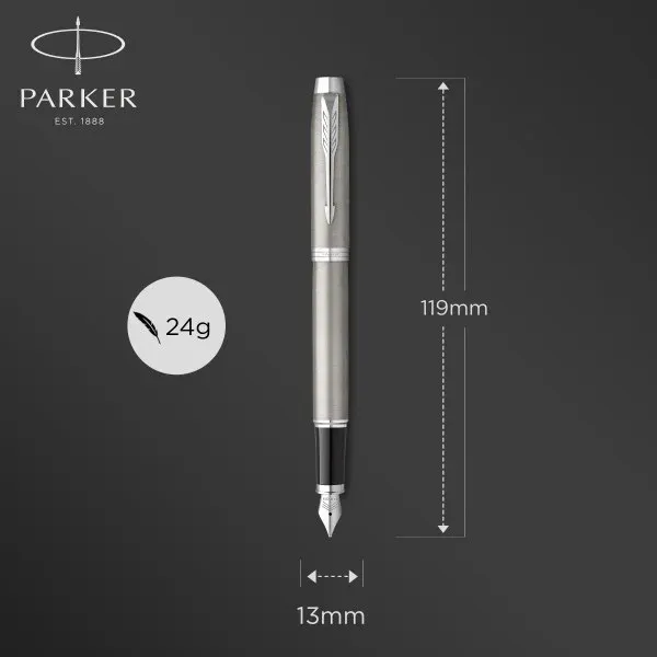 Набор ручек Parker IM Core FK221 2183058 Stainless Steel CT M сталь нержавеющая подар.кор. ручка перьевая ручка шариковая - фото 4