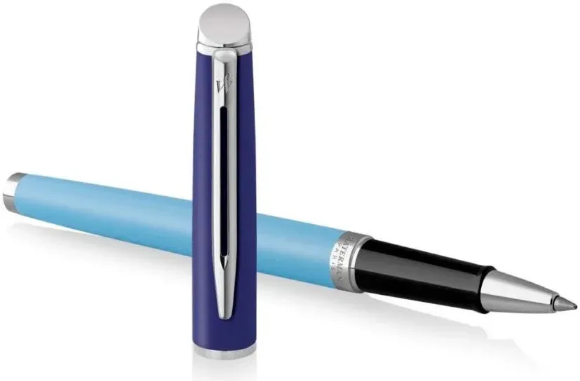 Ручка роллер Waterman Hemisphere Colour Blocking 2179926 Blue CT F черн. черн. подар.кор. - фото 1