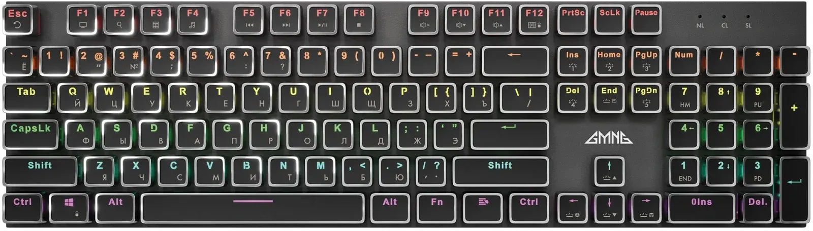 Клавиатуры GMNG GG-KB815X черный/серебристый - фото 1