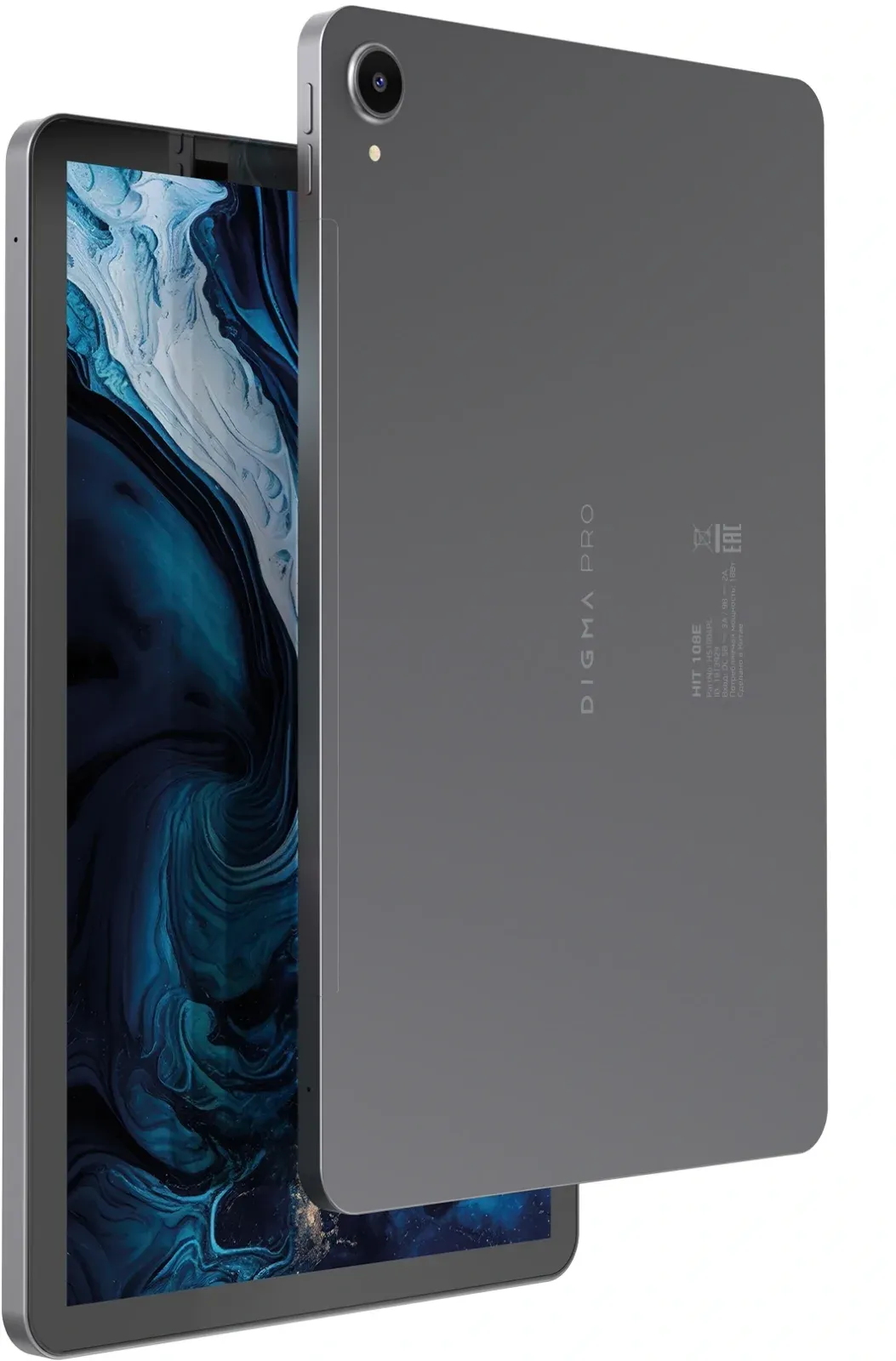 Планшет Digma Pro HIT 108E T616 2.0 8C RAM8Gb ROM128Gb 10.1 IPS 1920x1200 4G Android 12 серый космос 13Mpix 5Mpix BT WiFi microSD 1Tb 8000mAh - фото 6
