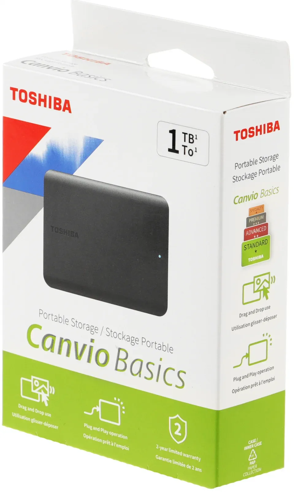 USB TOSHIBA HDTB510EK3AA черный