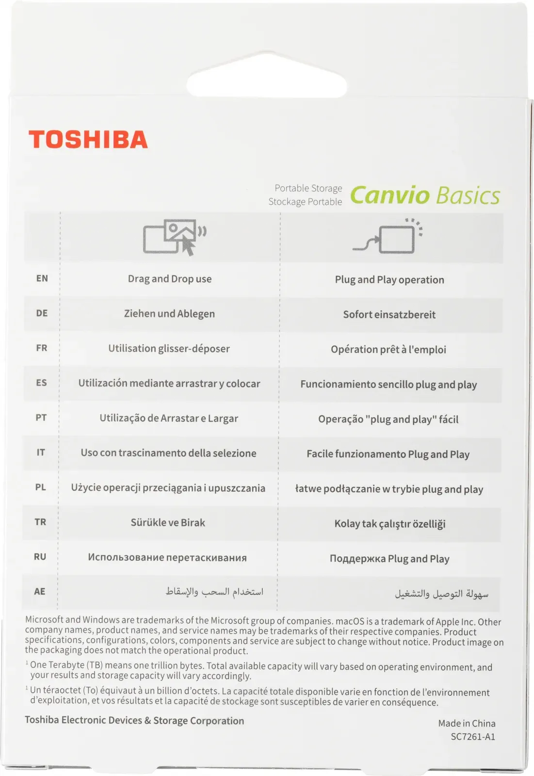 USB TOSHIBA HDTB510EK3AA черный - фото 4