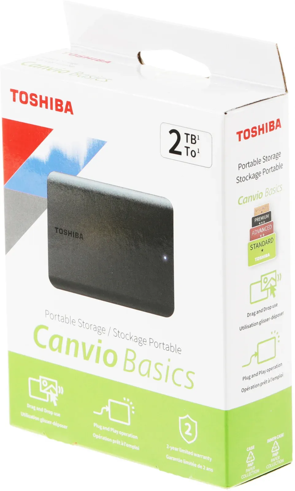 USB TOSHIBA HDTB520EK3AA черный - фото 2