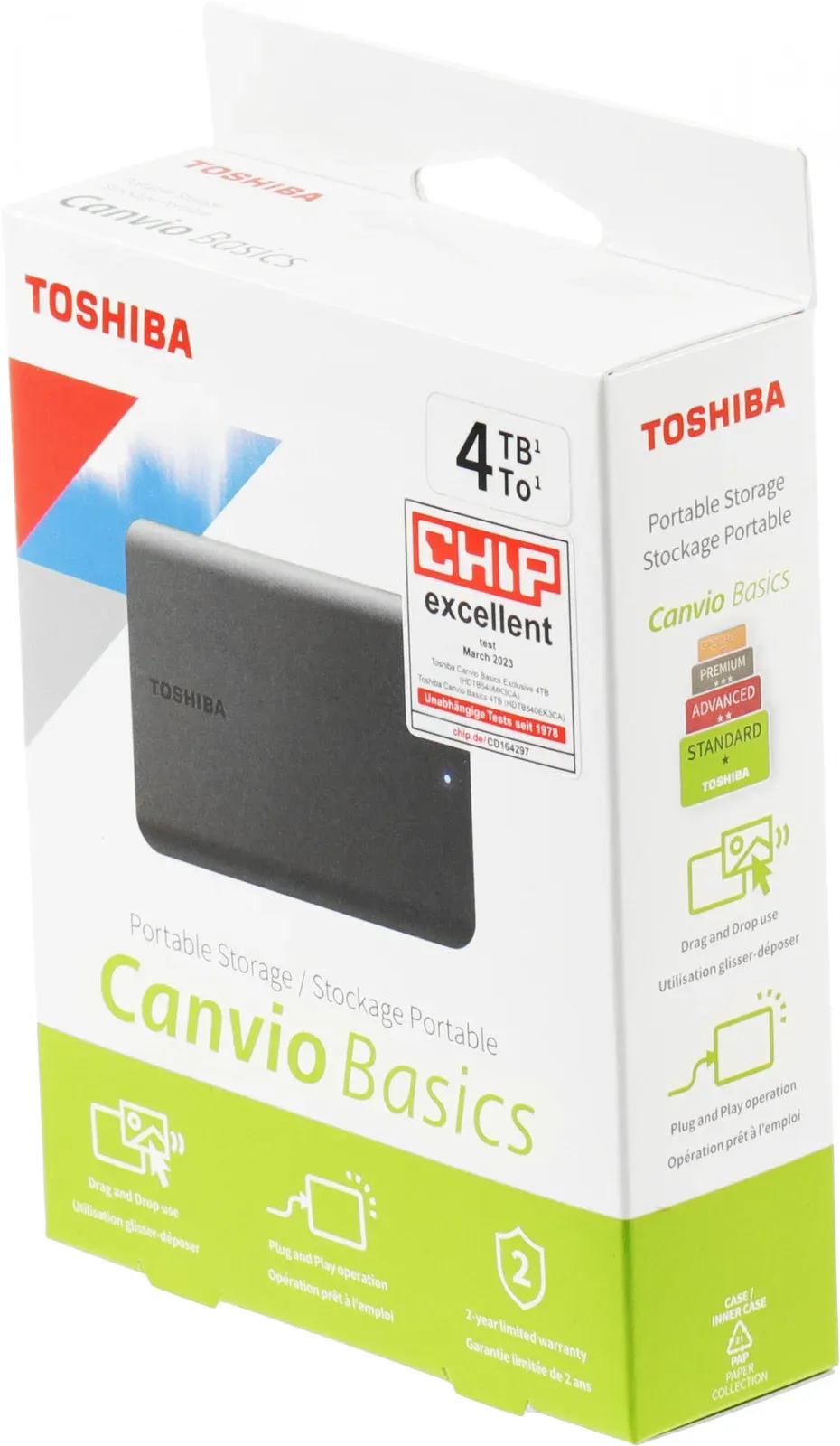 USB TOSHIBA HDTB540EK3CA черный - фото 2
