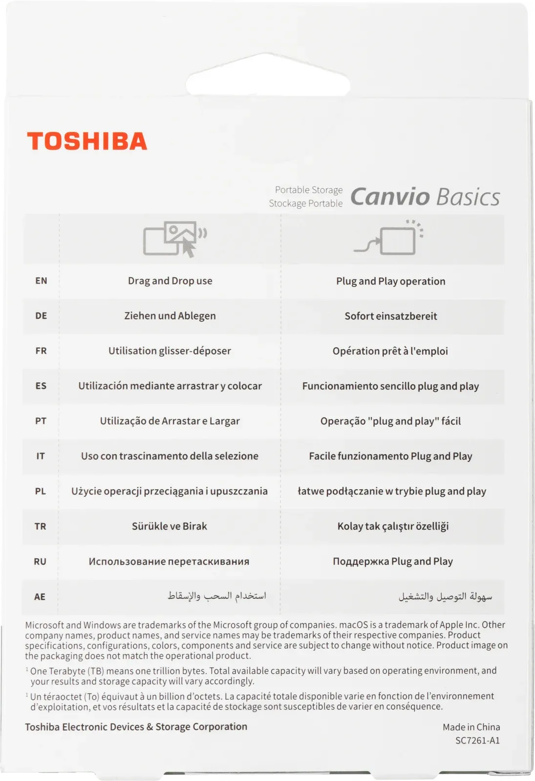 USB TOSHIBA HDTB540EK3CA черный - фото 4