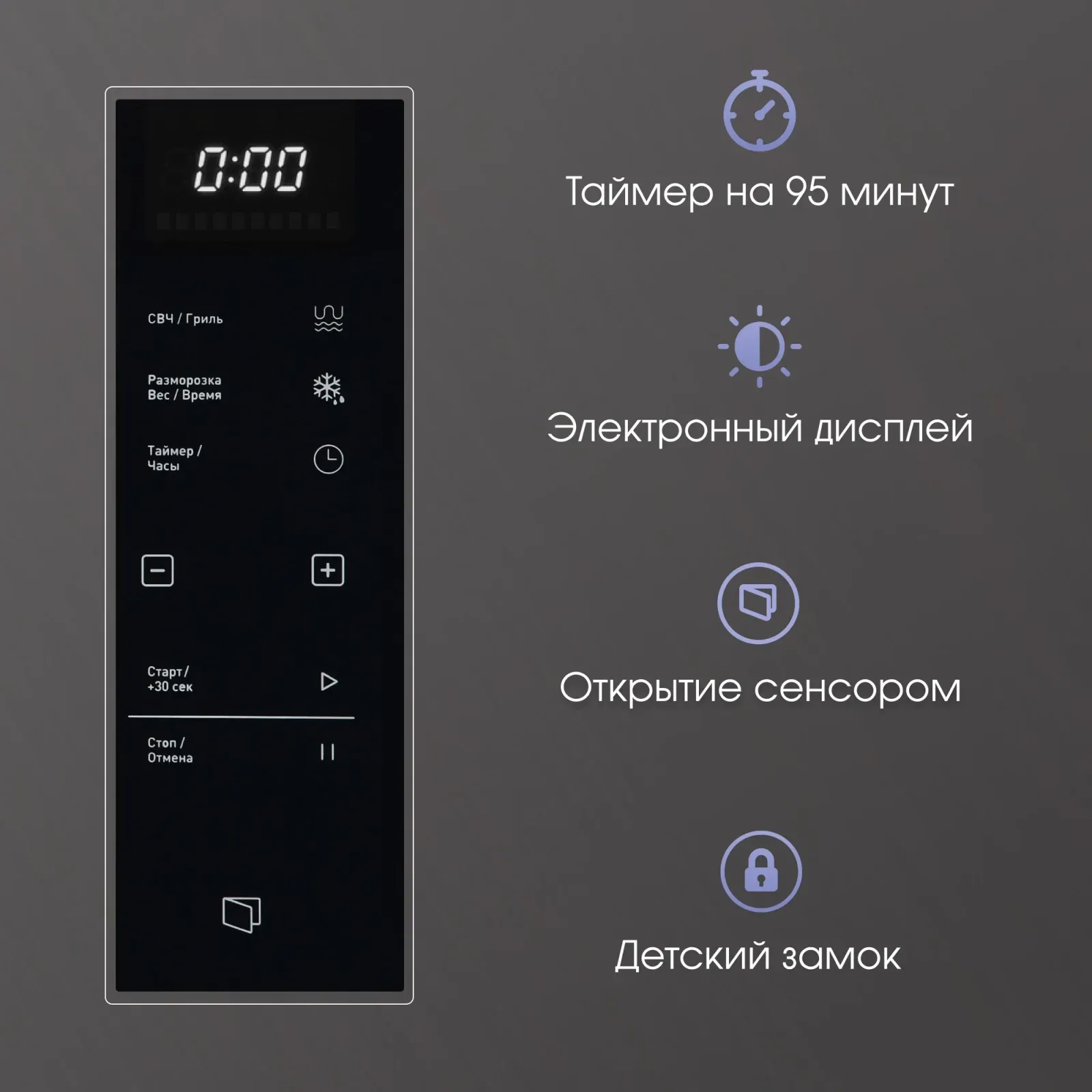 Микроволновая Печь Zigmund & Shtain BMO 15.252 B 25л. 900Вт черный, 25 л - фото 5