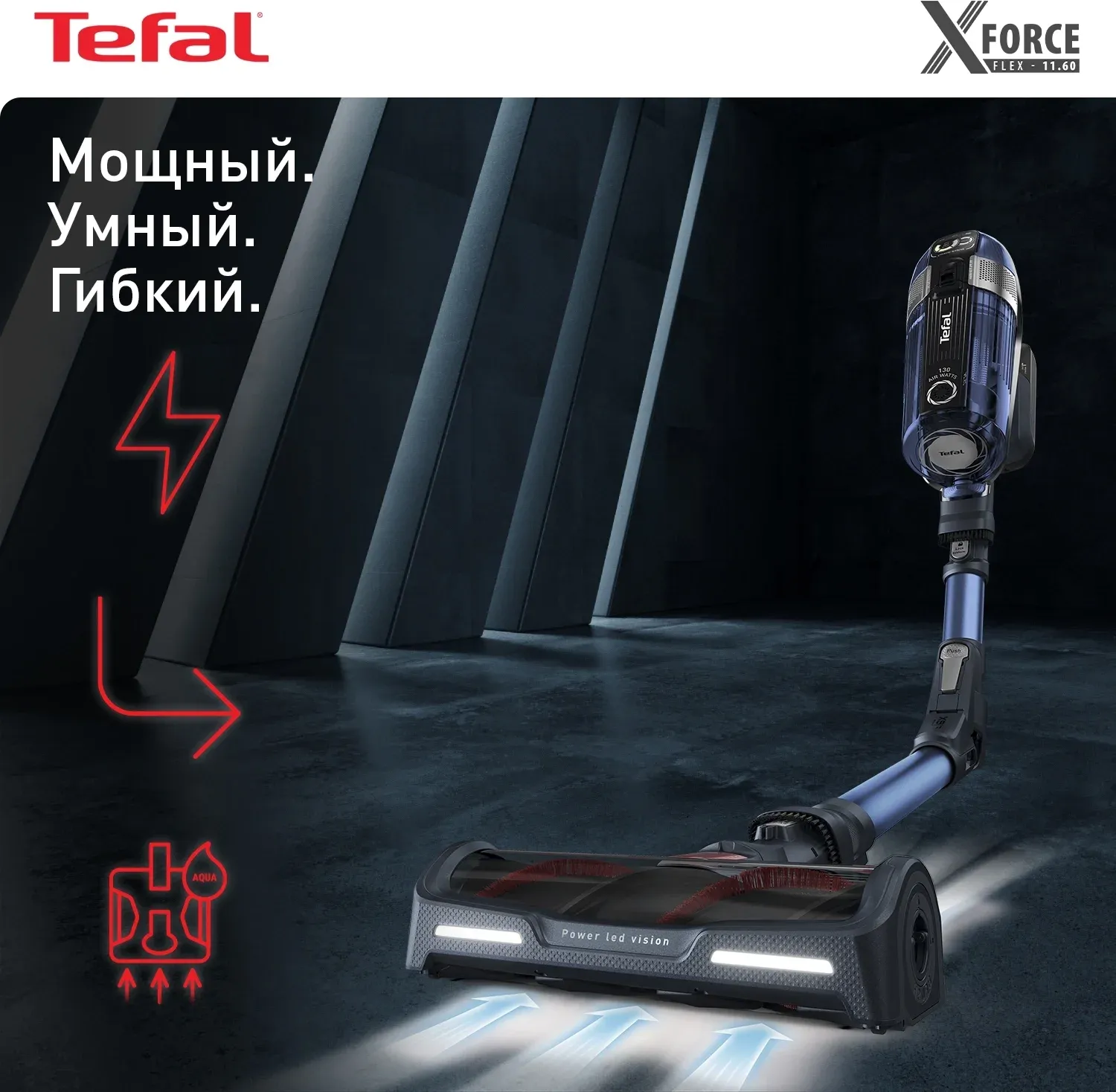 Пылесосы вертикальные TEFAL 11.60 AQUA TY9890WO - фото 1