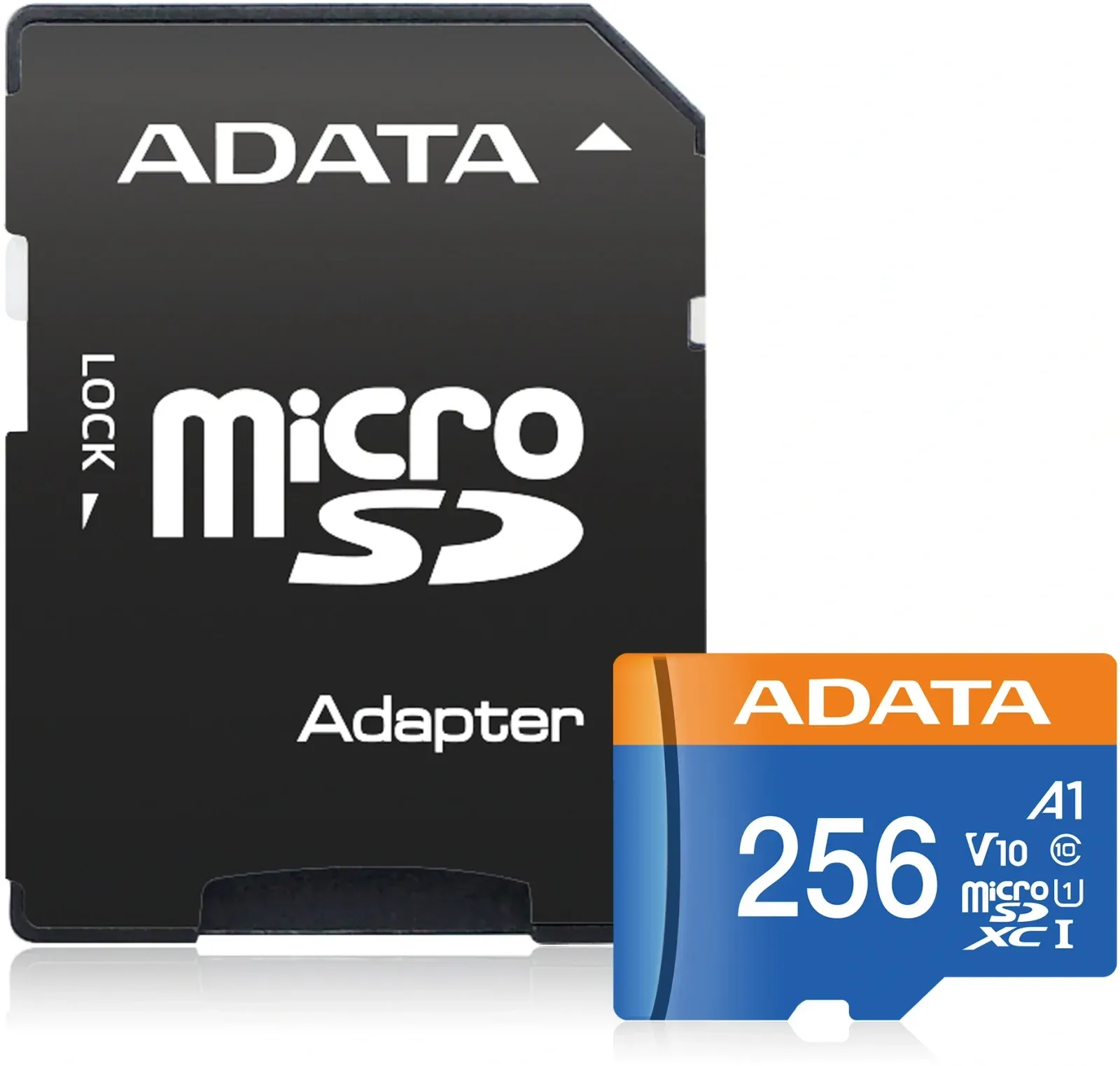 Флеш карта microSDXC 256GB A-Data AUSDX256GUICL10A1-RA1 Premier + adapter - фото 1